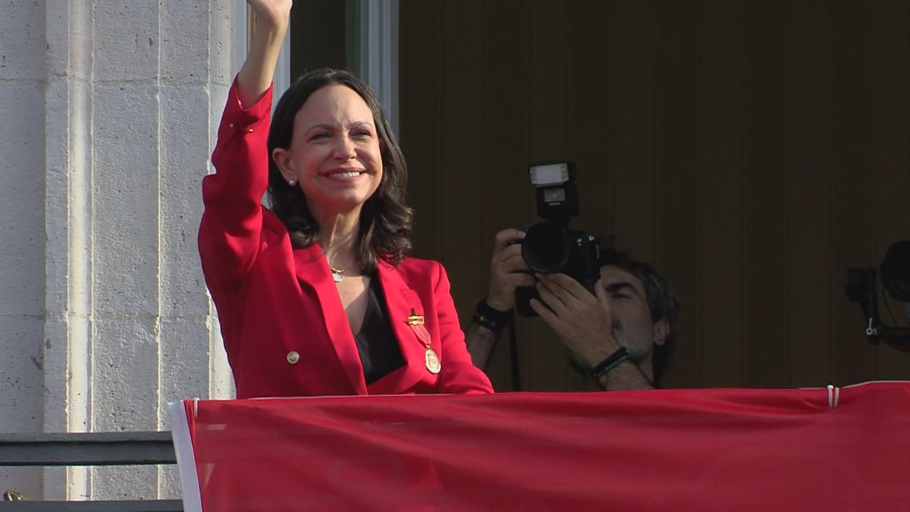 María Corina Machado proclama desde Sol: "Hoy comienza nuestro retorno a Venezuela"