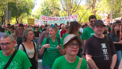 Manifestación en Madrid a favor de la educación pública