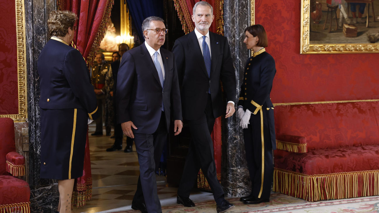 Los reyes reciben al nuevo presidente de Portugal en su visita a España