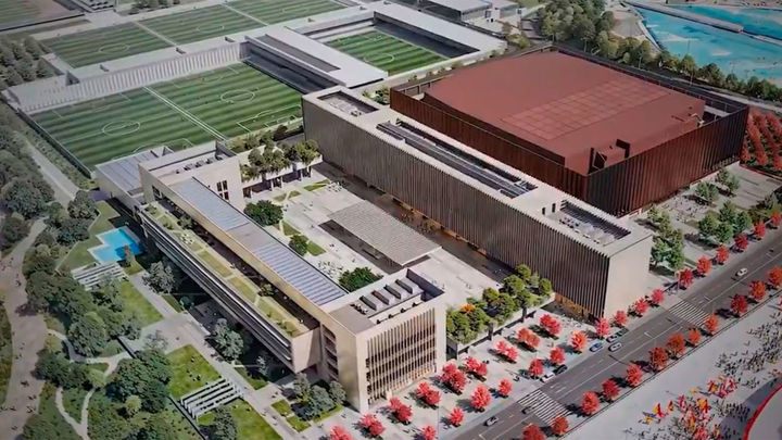 Macrocomplejo con campus, auditorio para 21.000 espectadores y centro deportivo