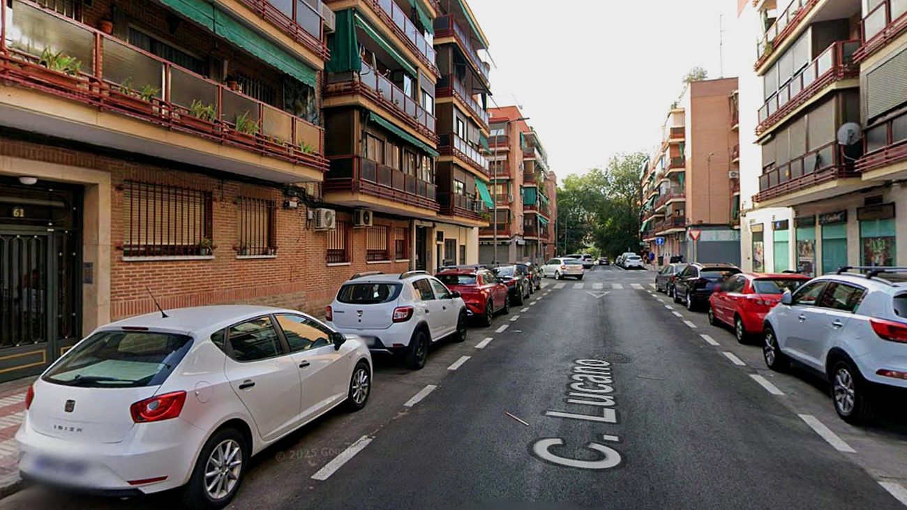 Calle Lucano en el distrito de San Blas-Canillejas de Madrid