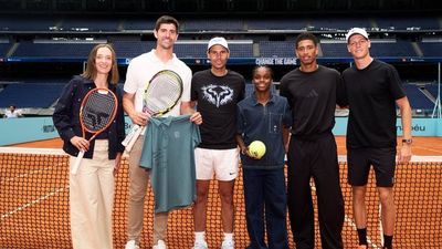 Nadal, Courtois, Sinner y Bellingham estrenan la pista de tenis del Bernabéu