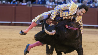 Roca Rey sufre una grave cornada en el muslo tras cortar dos orejas en Sevilla