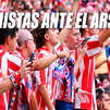 La afición del Atlético de Madrid confía en eliminar al Arsenal