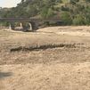 El río Alberche, casi sin agua por unas obras de la Confederación Hidrográfica del Tajo