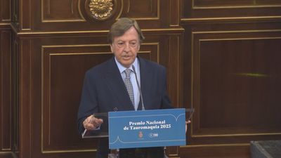 Curro Vázquez recibe en el Senado el Premio Nacional de Tauromaquia