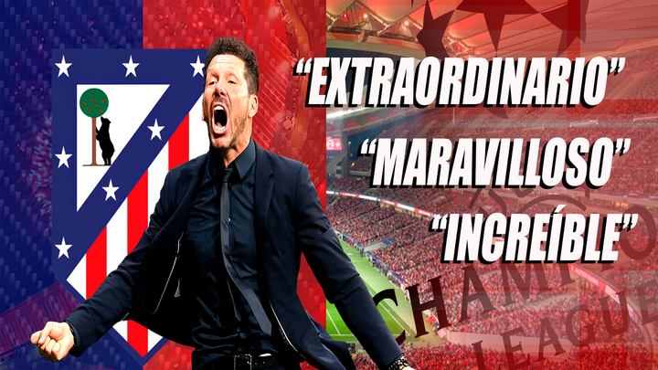 Simeone: "Hay una ilusión especial, es extraordinario jugar unas semifinales de Champions"