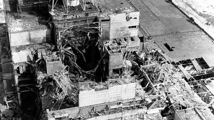 Estado del reacor 4 de Chernóbil tras la explosicón / WIKIPEDIA