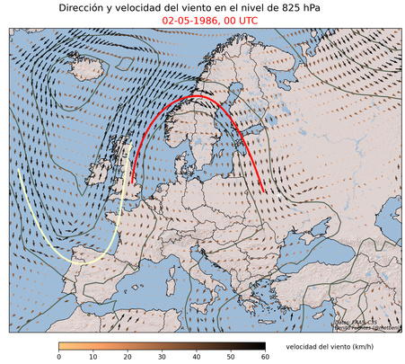 Dinámica atmosférica el 2 de mayo de 1986 / AEMET