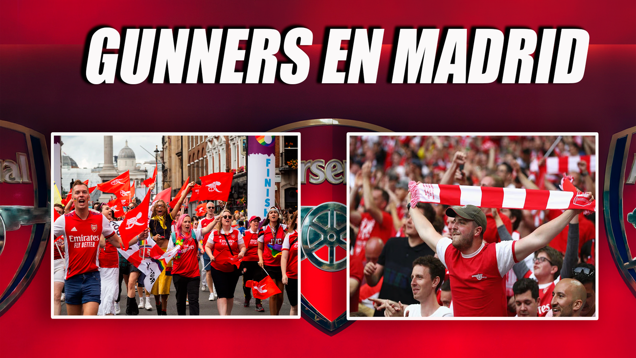 3.500 aficionados del Arsenal toman las calles de Madrid
