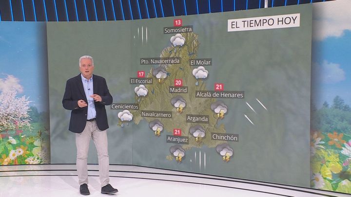 Aviso naranja por lluvias y tormentas para este miércoles en Madrid