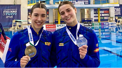 Cuatro medallas en Turín para los saltadores madrileños en el Open de Italia