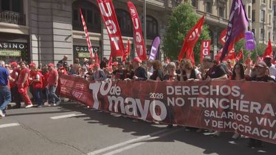 Manifestación en Madrid del 1 de Mayo: Los sindicatos apuntan como "prioridad" el acceso a la vivienda y a la regularización