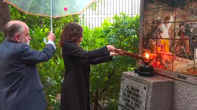 Ofrenda a los Héroes del 2 de Mayo  que “dieron su vida por la libertad de España”