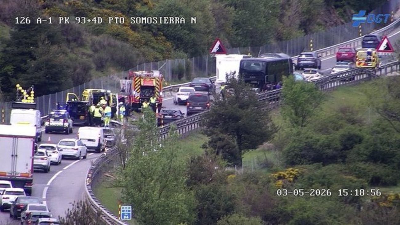 Un accidente en la  A-1