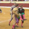 Alberto Durán herido en el cuarto toro de la sexta clasificatoria de la Copa Chenel