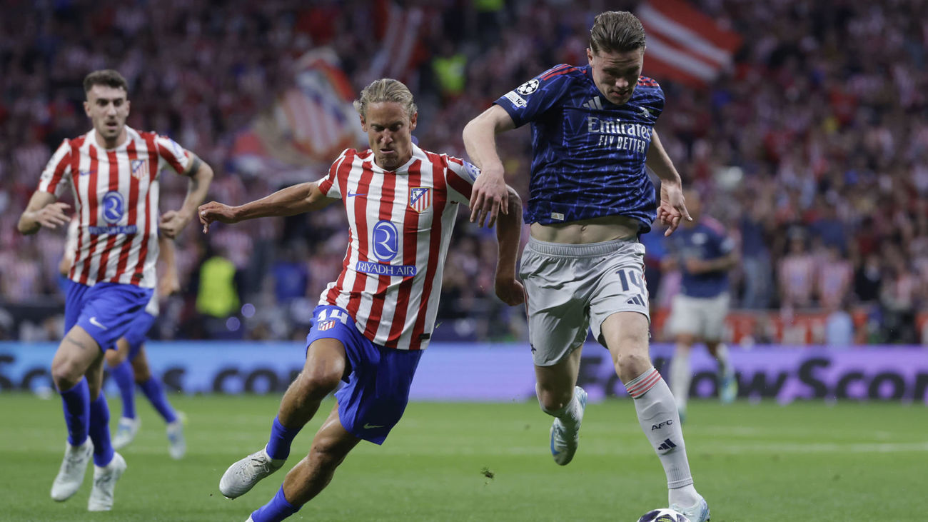 Marcos Llorente ante el Arsenal