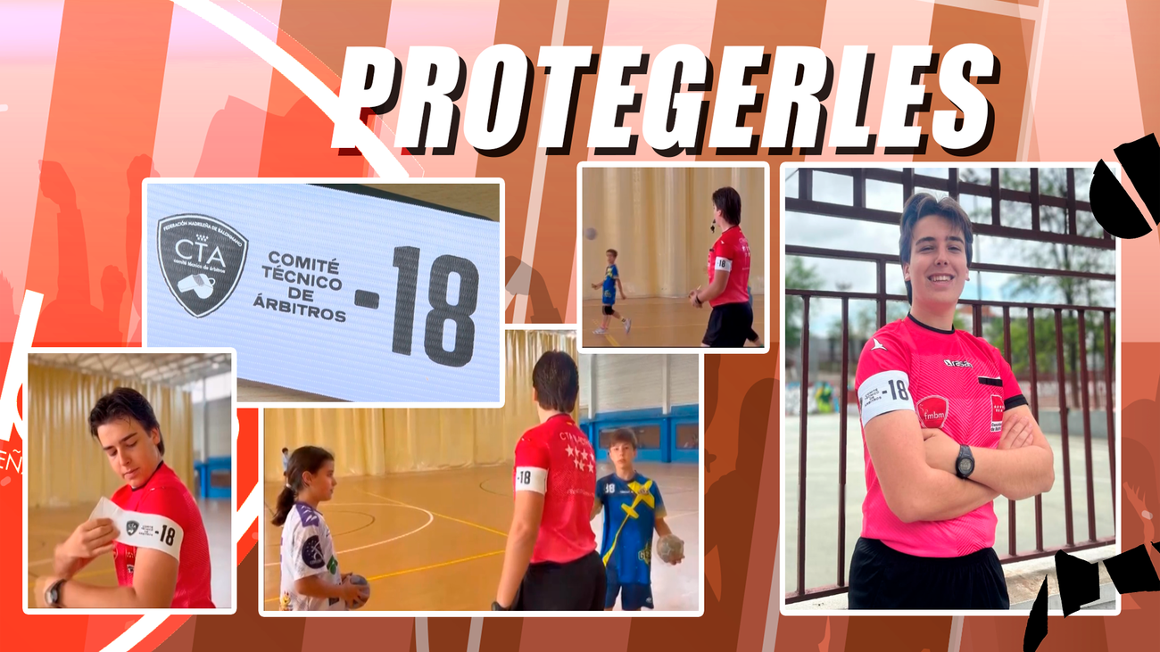 Los árbitros de balonmano menores de edad llevarán un brazalete blanco para protegerles