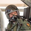Leonor continúa su formación aérea con el vuelo en un caza  junto a un instructor