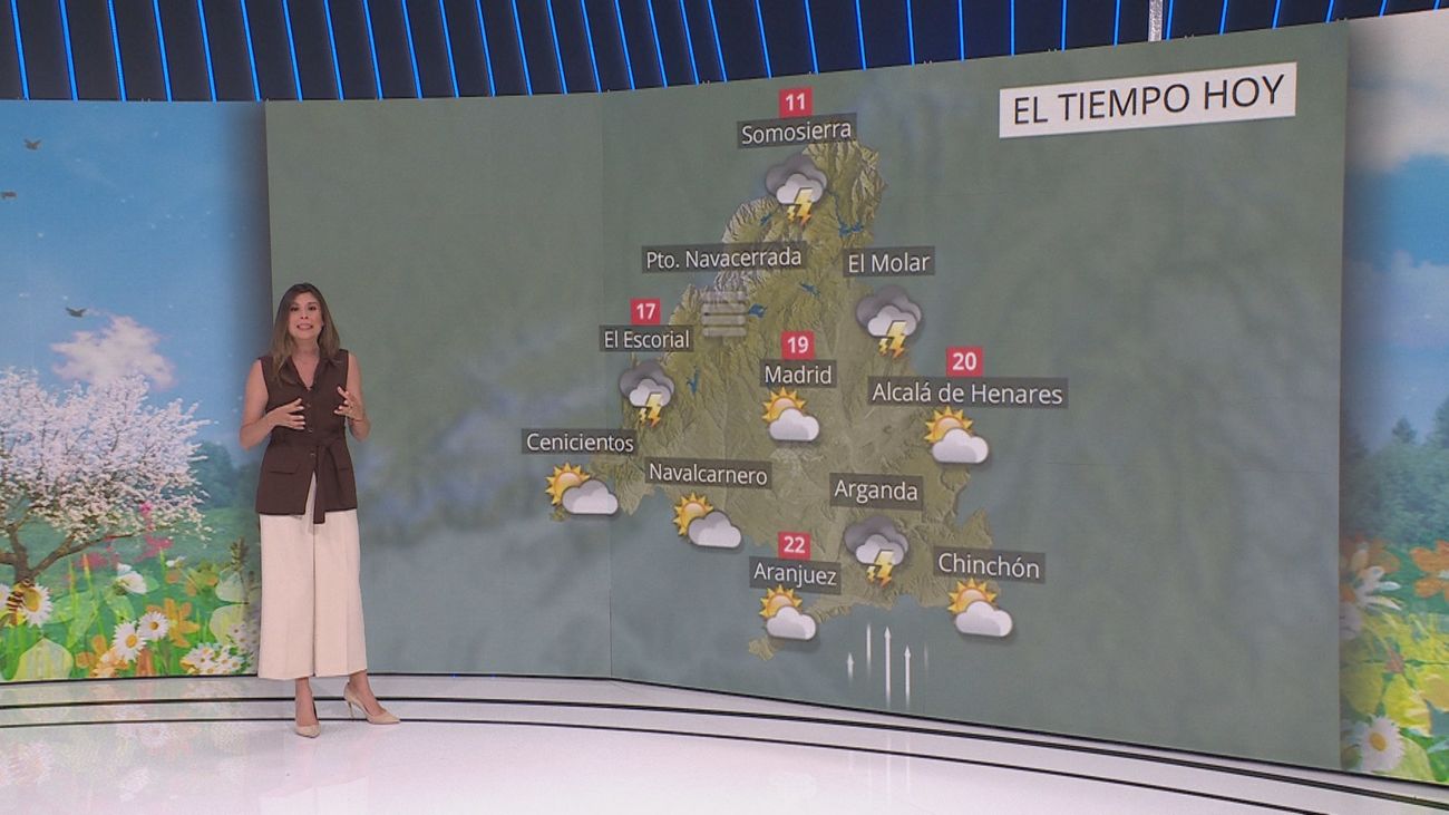 Activada la alerta amarilla este jueves por tormentas fuertes acompañadas de viento y granizo en Madrid