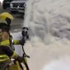 Sofocado el incendio de un coche en el aparcamiento de Parque Oeste, Alcorcón