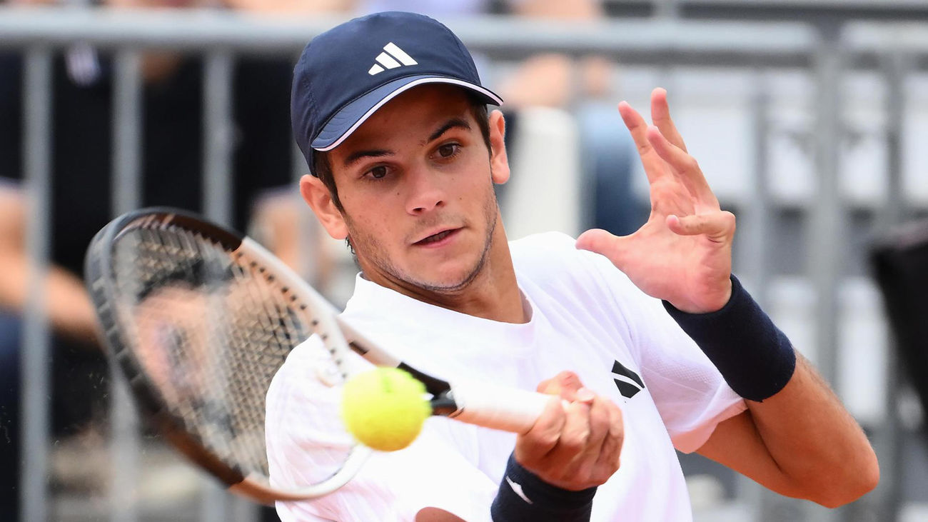 Rafa Jódar en su debut en Roma contra Nuno Borges