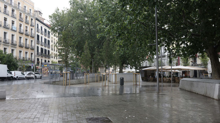 La plaza de Tirso de Molina tras su remodelación