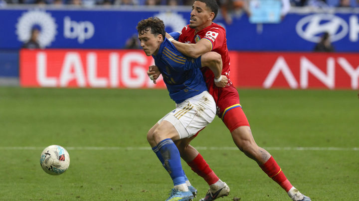 0-0. El Oviedo empata ante el Getafe con nueve jugadores y se queda a un paso del descenso