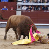 David Galván herido en el quite del tercer toro