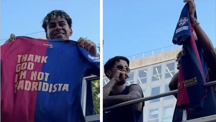 Lamine Yamal provoca una camiseta con mensaje sobre el Real Madrid