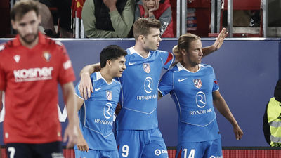 1-2. El Atlético de Madrid sonríe ante Osasuna gracias a su gran efectividad