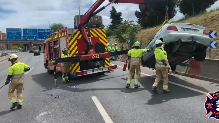 Herido un conductor en un accidente en la A-5, en Alcorcón