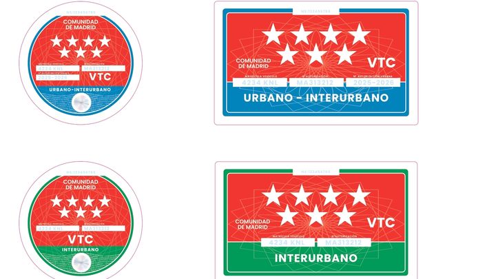 La Comunidad de Madrid implantará nuevos distintivos antifraude en los vehículos VTC