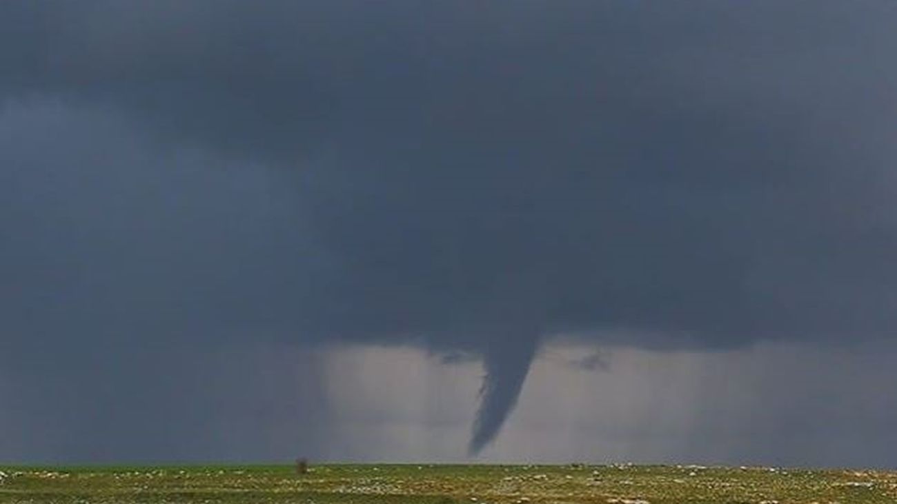 Imagen de un tornado que se produjo en la provincia de Segovia en 2020
