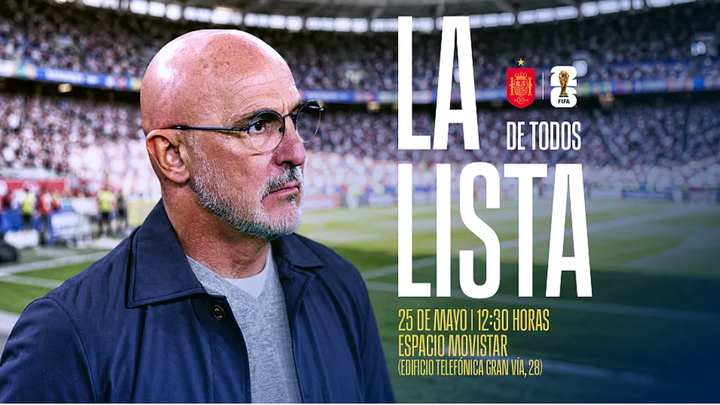 Luis de la Fuente dará la lista de España para el Mundial 2026 el lunes 25