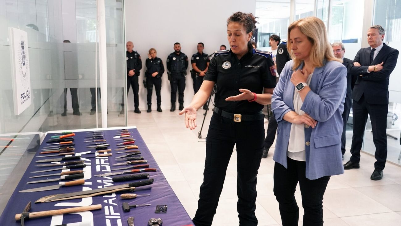 La Policía Municipal de Madrid realiza 200 intervenciones por tenencia de armas en un 2026 que acumula 140 heridos por arma blanca