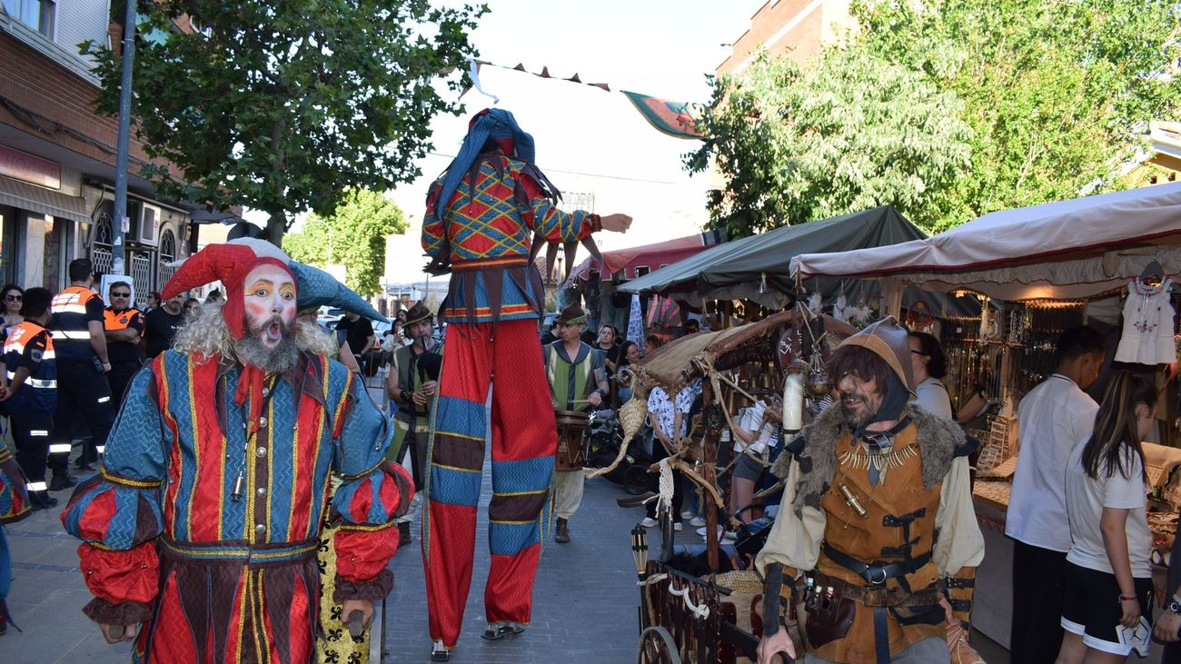 Ambiente en una de las ediciones del Mercado Medieval de Mejorada del Campo