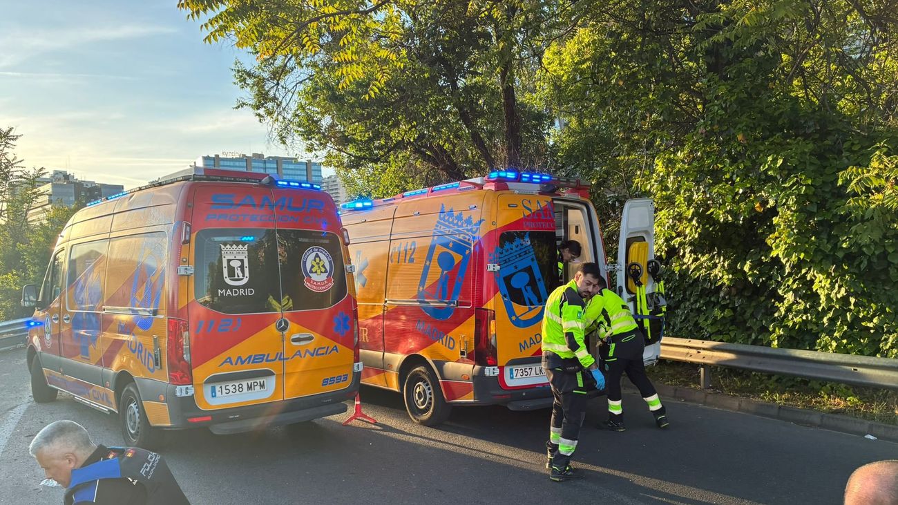 El accidente ha tenido lugar en la M-30 cerca de Avenida de América