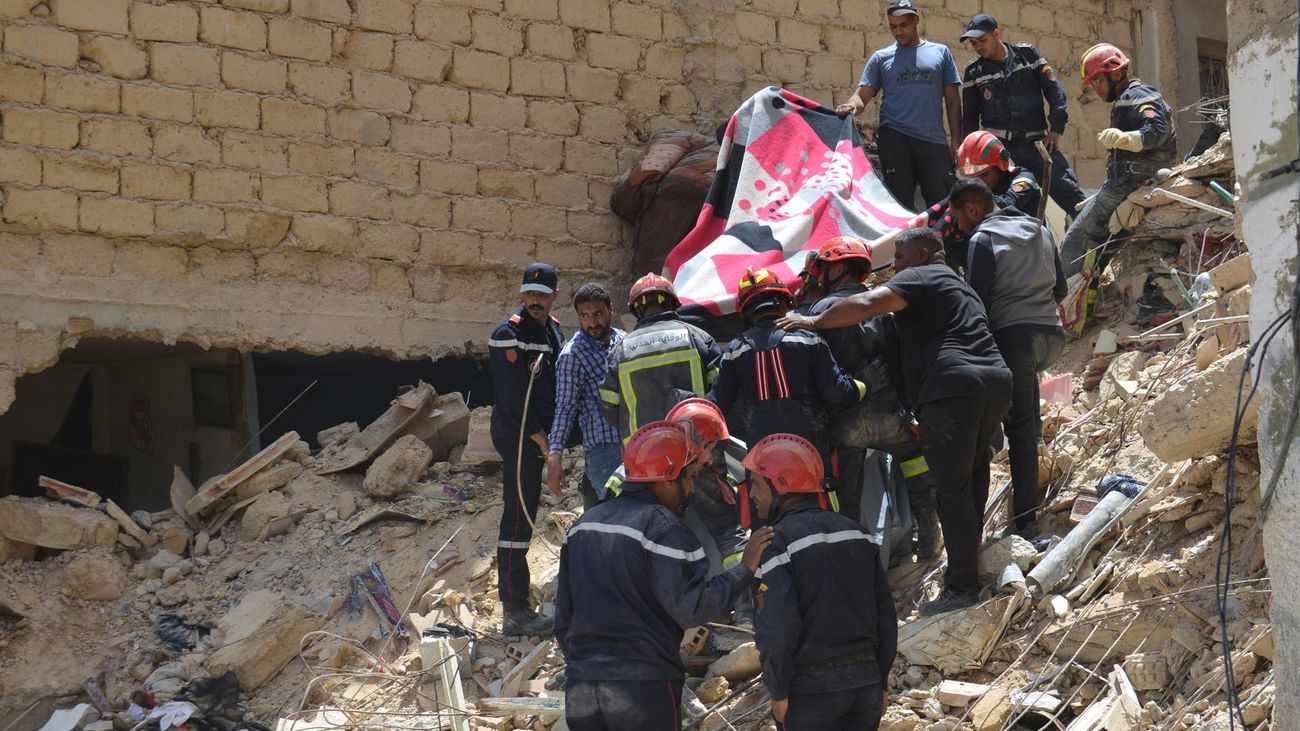 Nueve muertos tras el derrumbe de un edificio en Marruecos