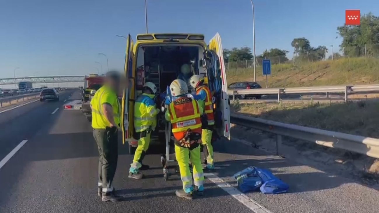 Herido grave un hombre tras colisionar su coche con un camión en la A-42, a la altura de Parla