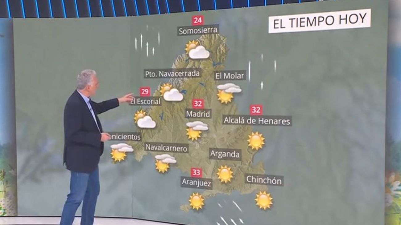 Continúa la subida de temperaturas por encima de los 30 grados este jueves en Madrid