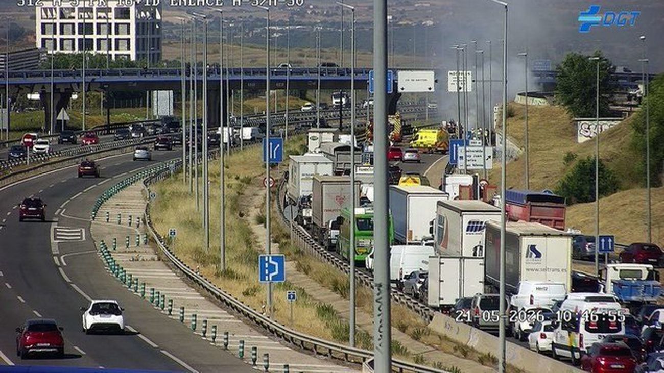 Accidente en la A-5, a la altura de Móstoles