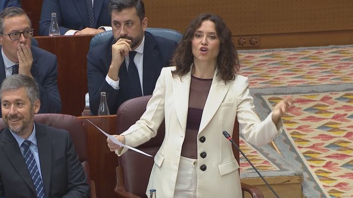 Isabel Díaz Ayuso en la Asamblea de Madrid