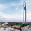 El proyecto de la Noria gigante frente a las cuatro torres