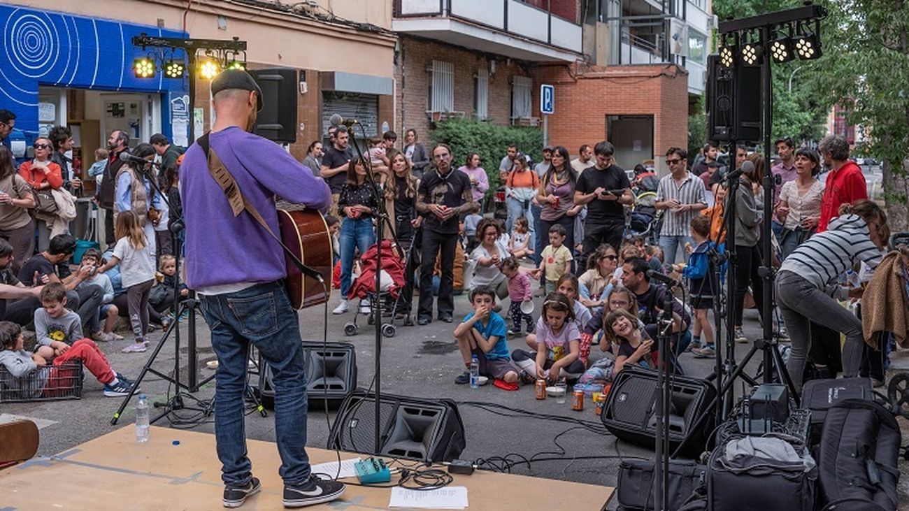 Concierto en la calle durante el Festival Barrio Sonoro
