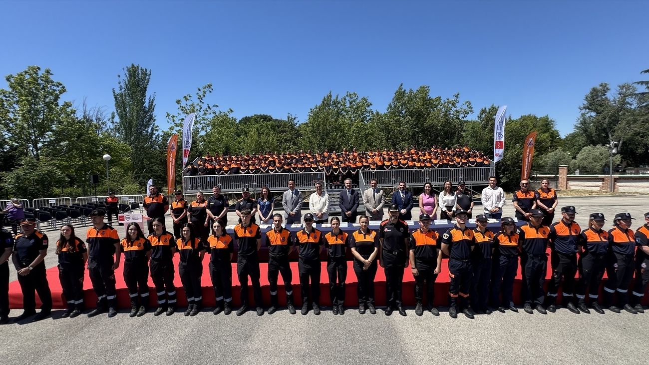 Efectivos de  Protección Civil de la Comunidad de Madrid