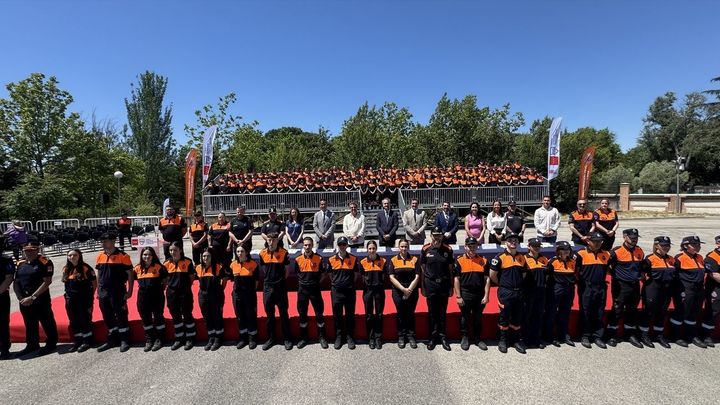 Efectivos de  Protección Civil de la Comunidad de Madrid