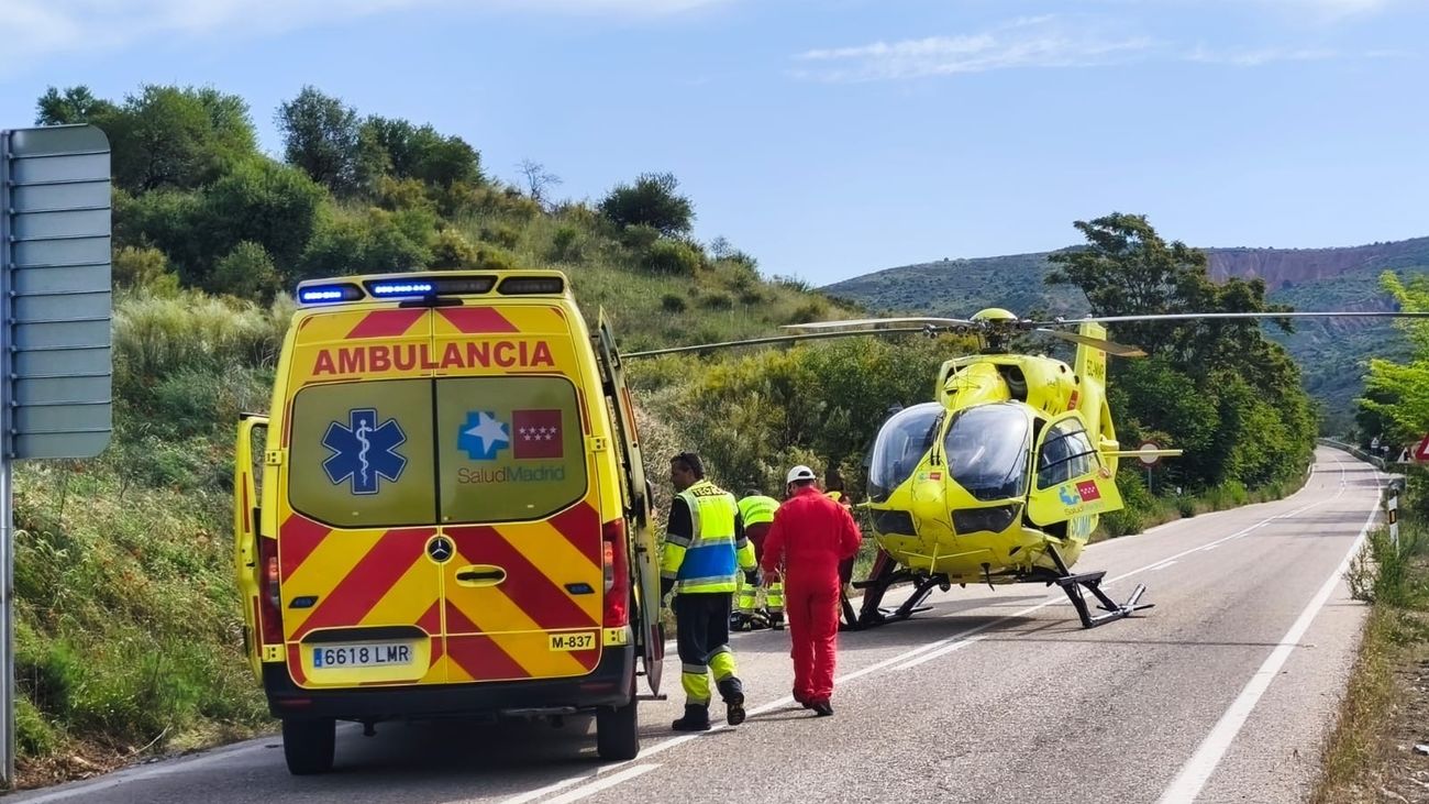 Muere un motorista tras colisionar con un turismo en la M-134, en Patones