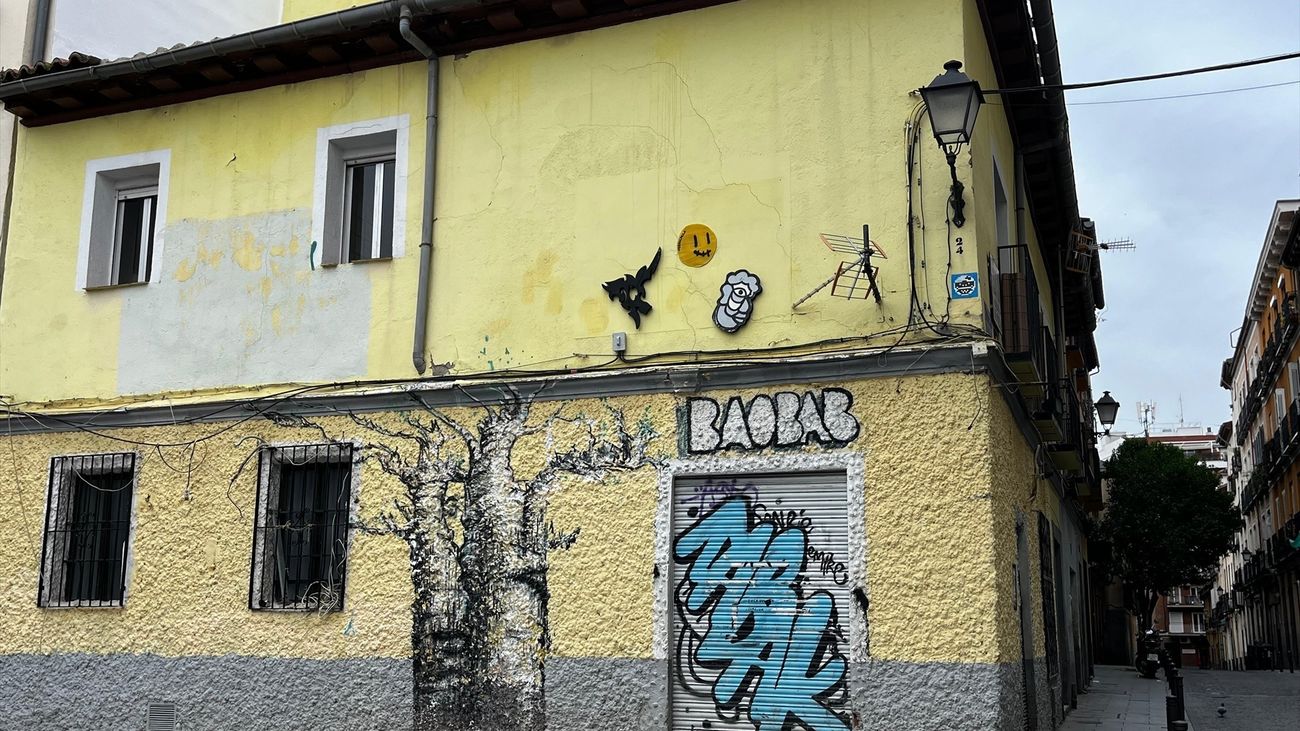 Edificio del antiguo restaurante Baobab, en Lavapiés