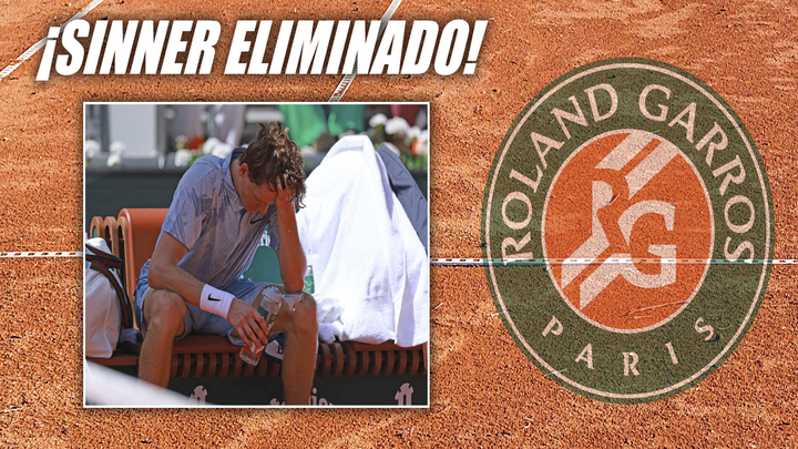 Debacle de Sinner en segunda ronda de Roland Garros